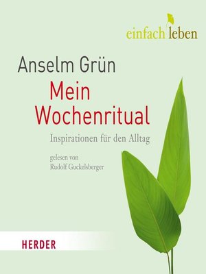 cover image of Einfach leben--Mein Wochenritual